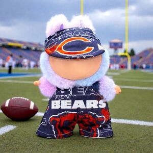 Bears Football Theme For 17cm Plush Sports Fan Toy with Cap- Doll Excluded